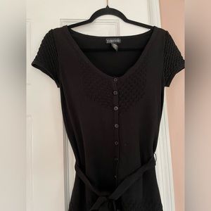 Cotton sweater dress with crochet details